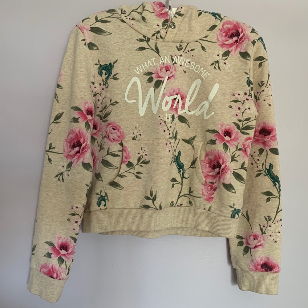 Floral Designed Girl’s Sweatshirt Hoodie